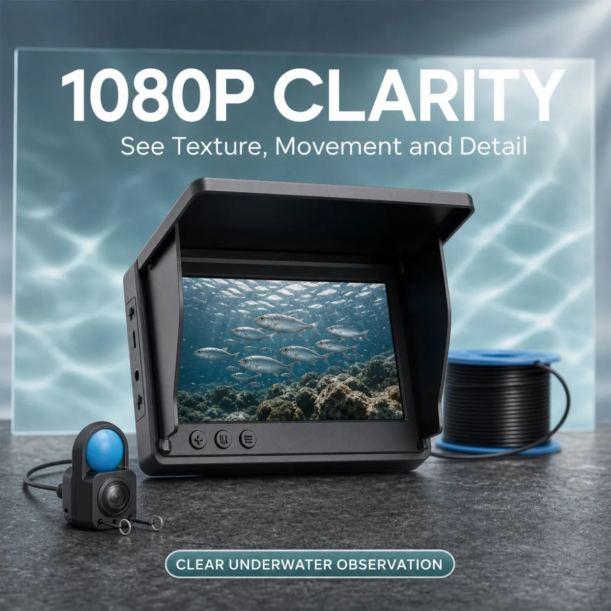 Portable Underwater Fishing Camera With Night Vision Monitor