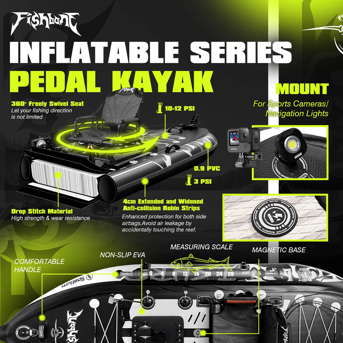 Spatium Pedal Drive Sit On Top Fishing Kayak