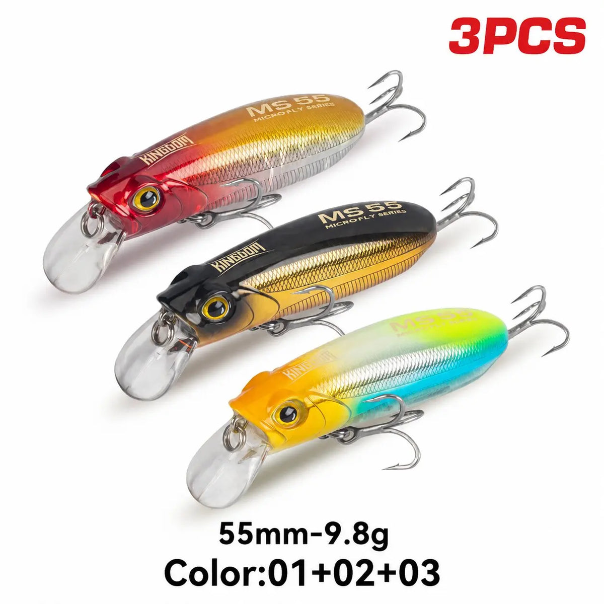 Kingdom Sinking and Floating Minnow Fishing Lures for Bass