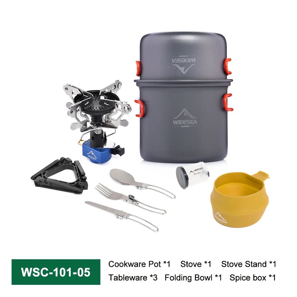 Widesea Portable Aluminum Camping Stove Set