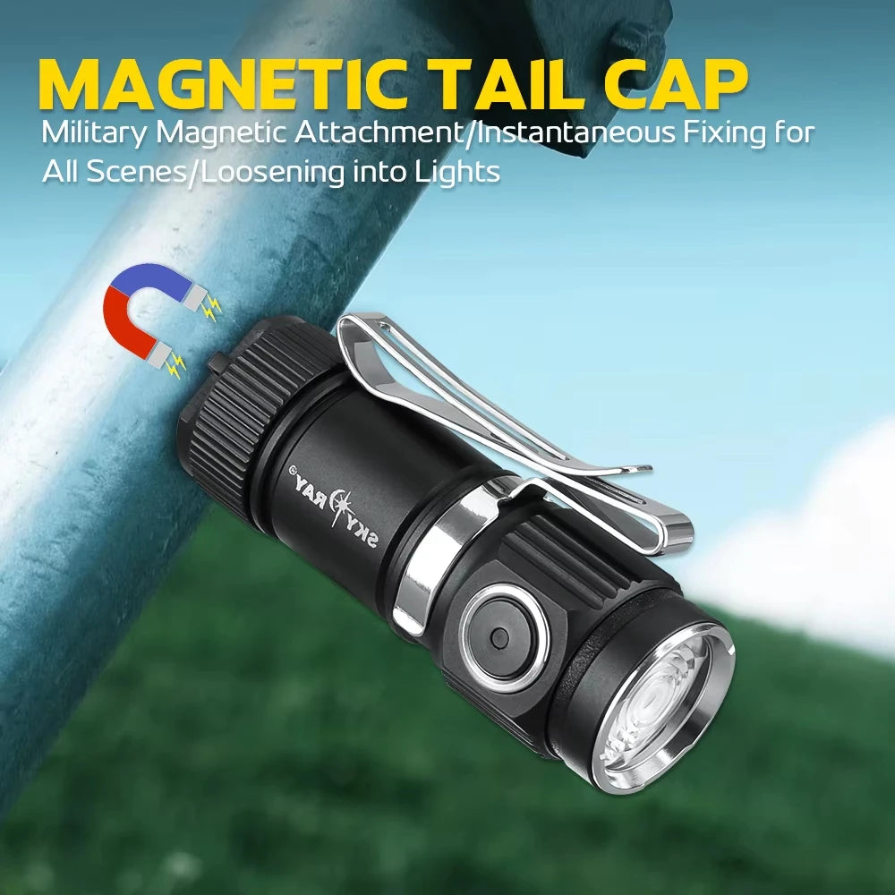 SKYRAY SK10 Magnetic Rechargeable LED Flashlight