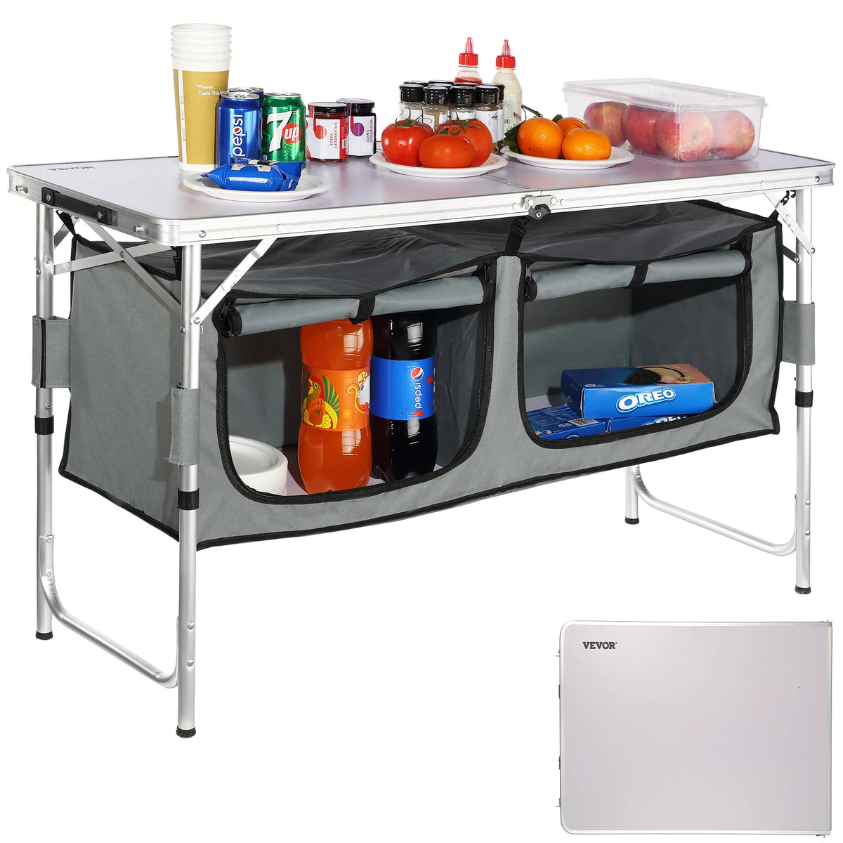 VEVOR Quick Setup Folding Camping Kitchen Table