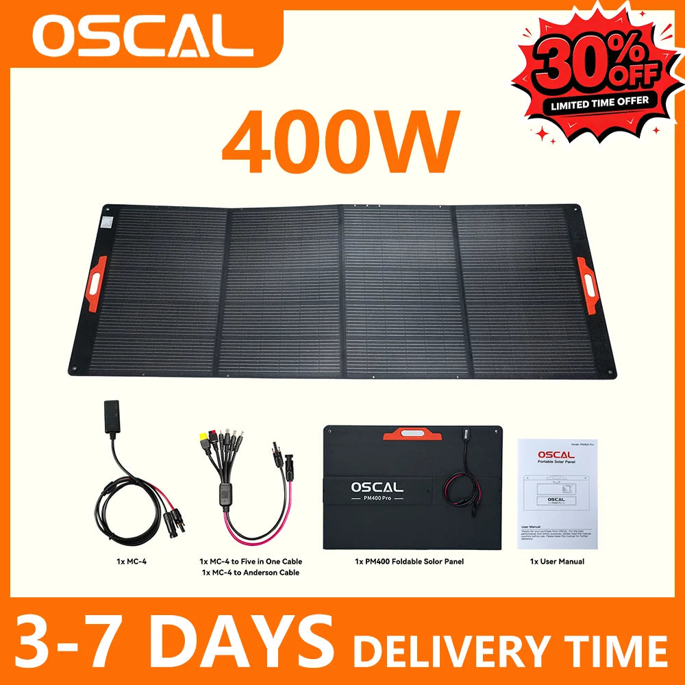 OSCAL Portable Foldable Monocrystalline Solar Panel Charger For Power Stations