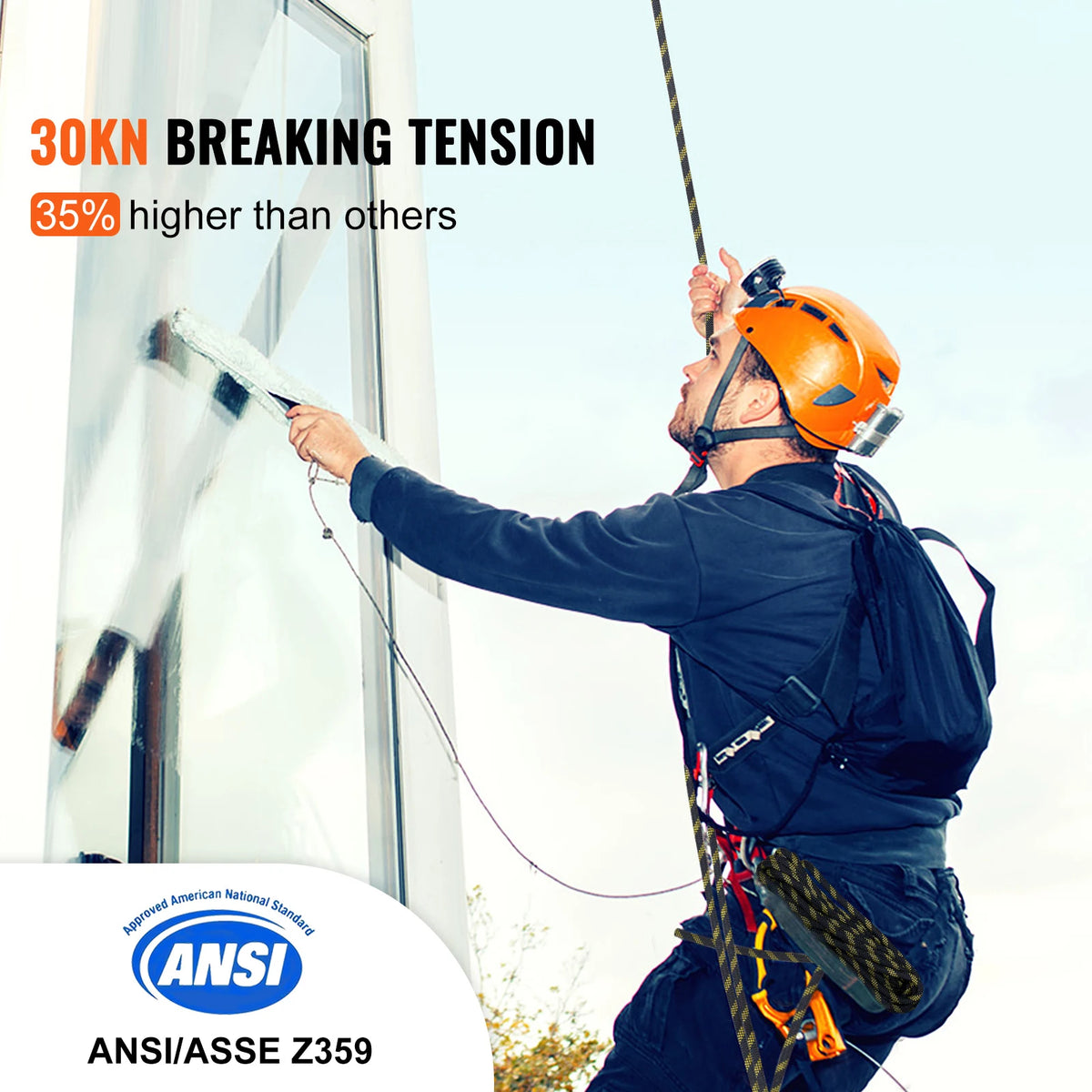 SucceBuy Vertical Lifeline Rope Assembly for Fall Protection