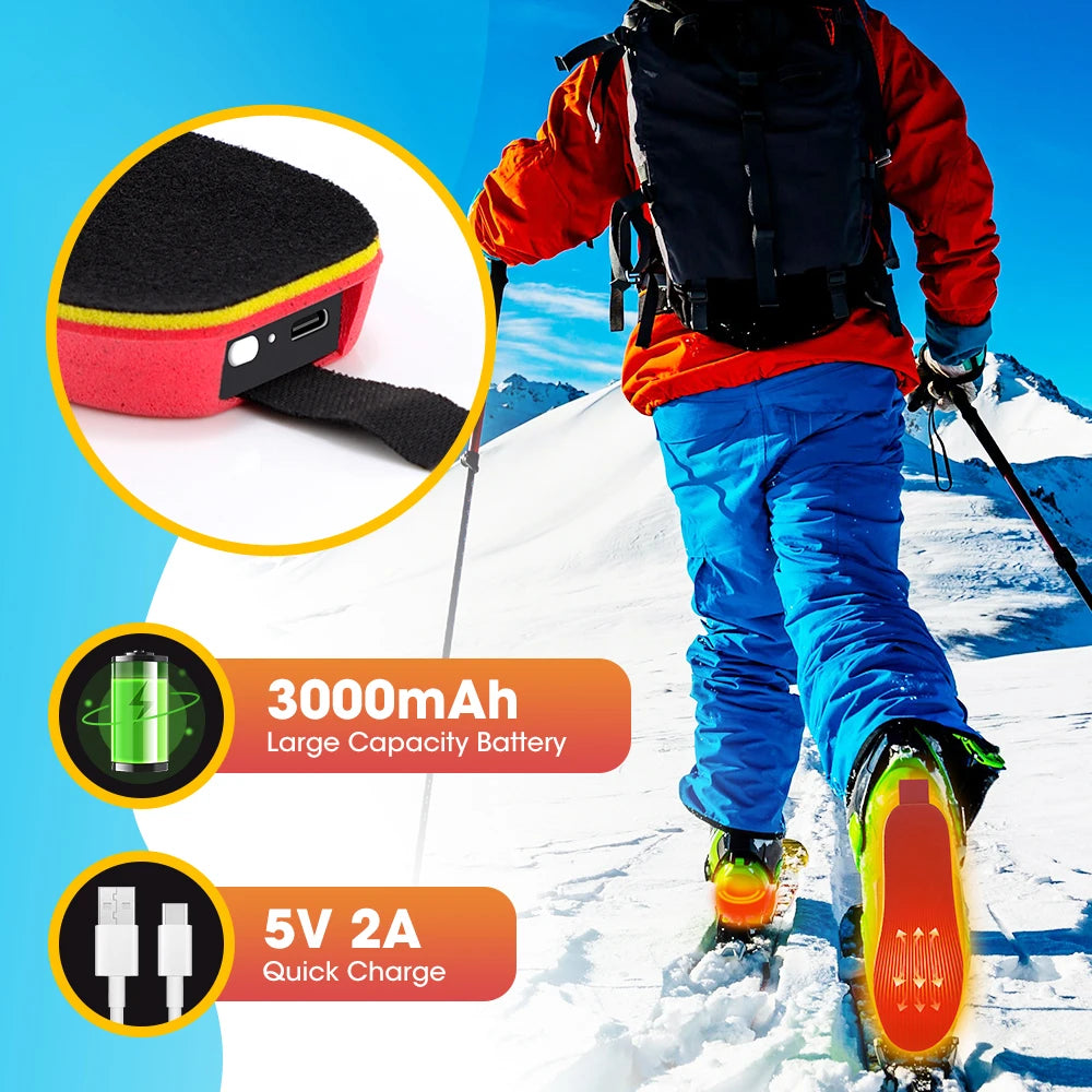 Rechargeable Heated Insoles With App Control For Outdoor Comfort