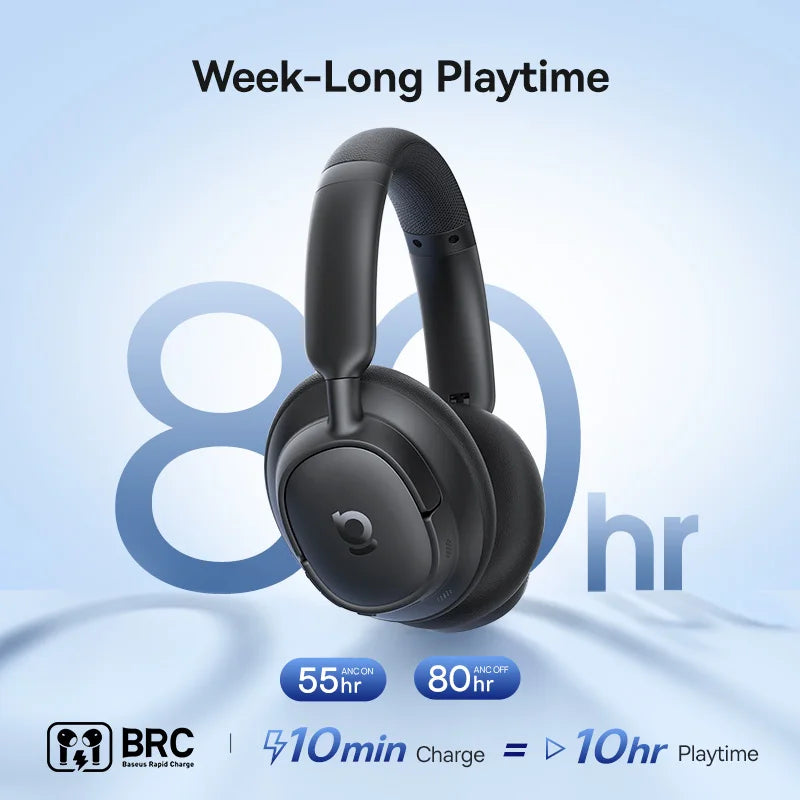 Baseus Wireless Headphones With Adaptive Noise Cancellation