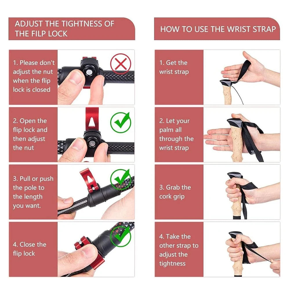 Naturehike Carbon Fiber Adjustable Trekking Poles