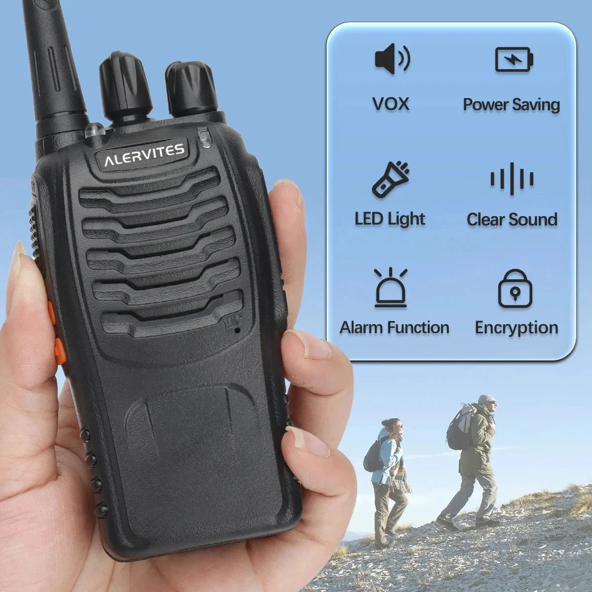 ALERVITES AT-888S Two Way Radio With Noise Reduction