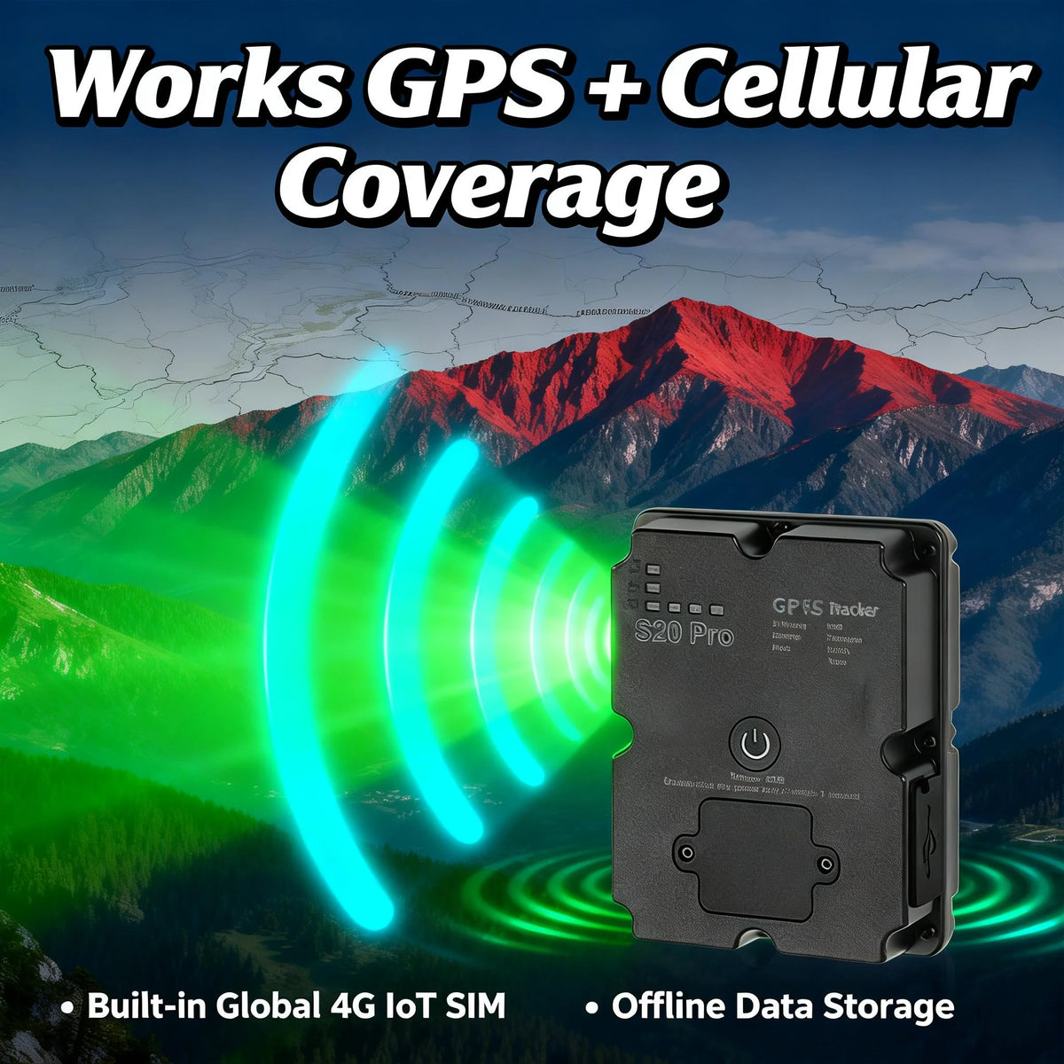 Wanwaytech 4G GPS Tracker With SOS For Outdoor Adventures