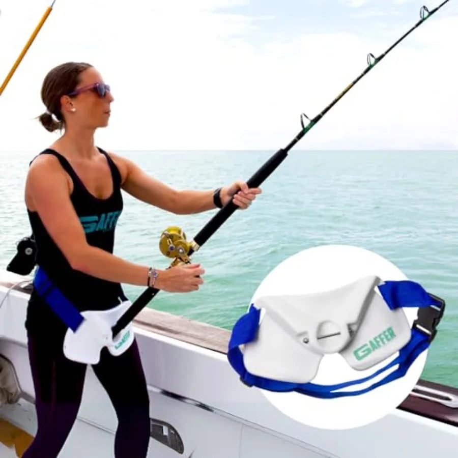 Adjustable Fishing Belt With Rod Holder And Safety Buckle