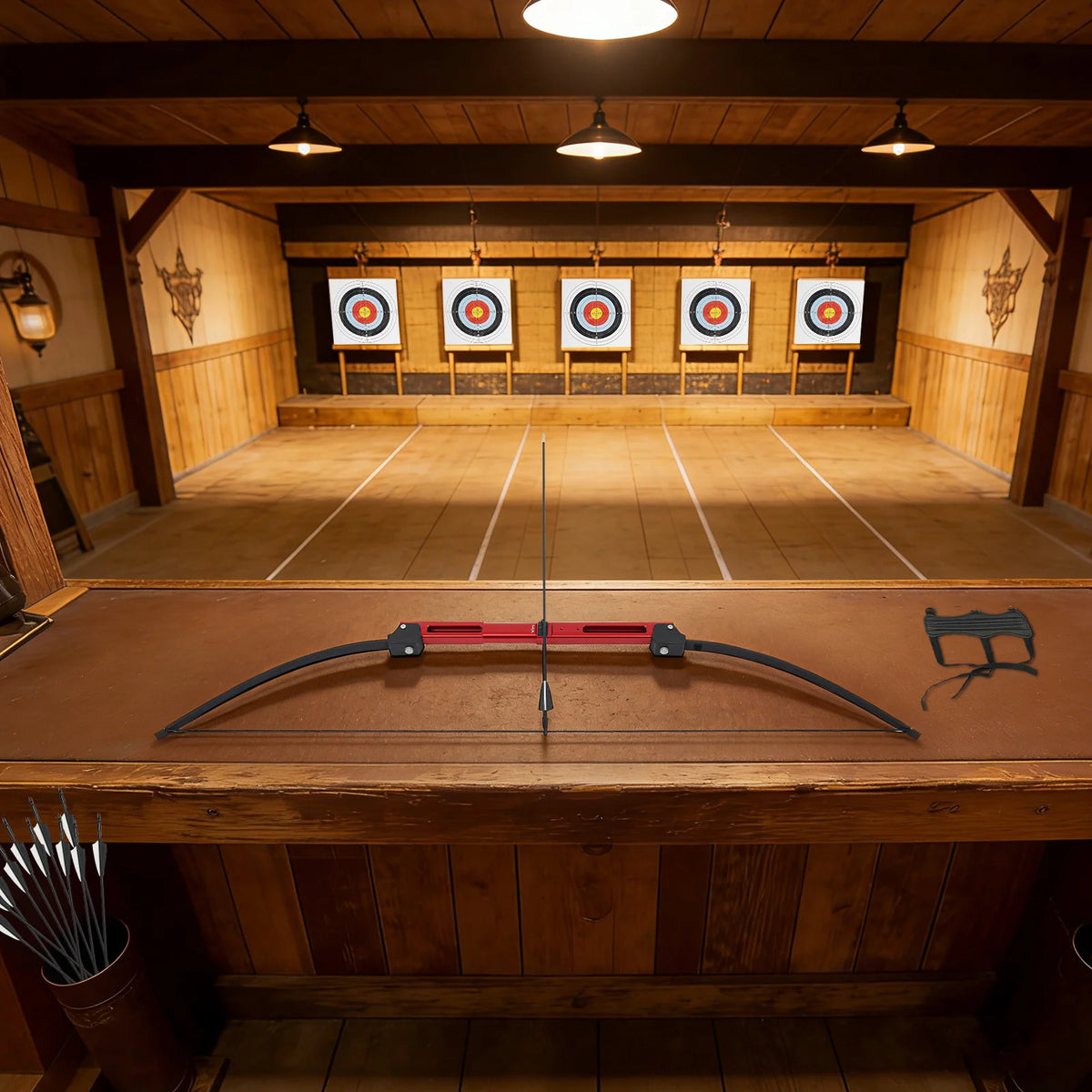 Traditional Recurve Bow Archery Set With Adjustable Draw Weight