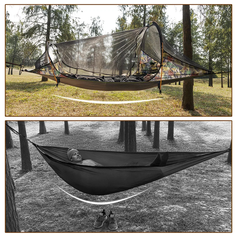 Night Cat Flat Lay Hammock Tent With Mosquito Net