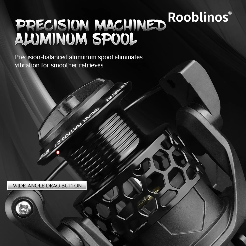Rooblinos Metal Spinning Reel For Freshwater And Saltwater