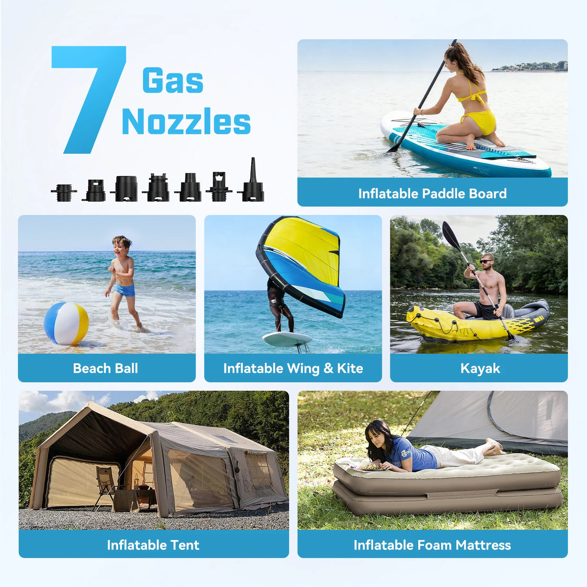 Hydrohero Rechargeable Electric Pump for Paddle Boards and Inflatables