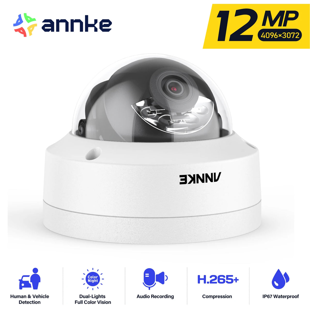 ANNKE Smart Dual Light PoE Security Camera With Human Detection