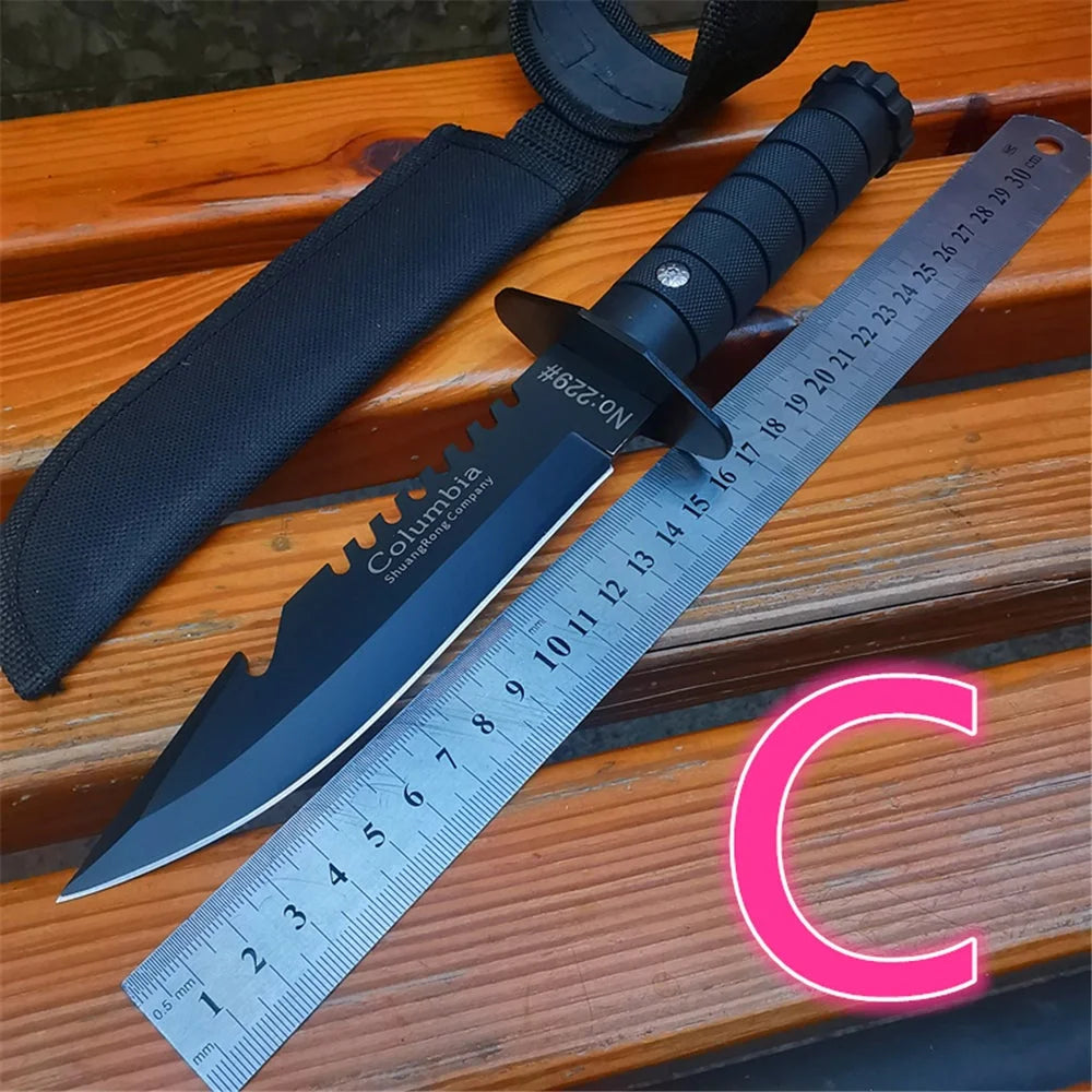 Bowie Fixed Blade Hunting Knife With Sheath