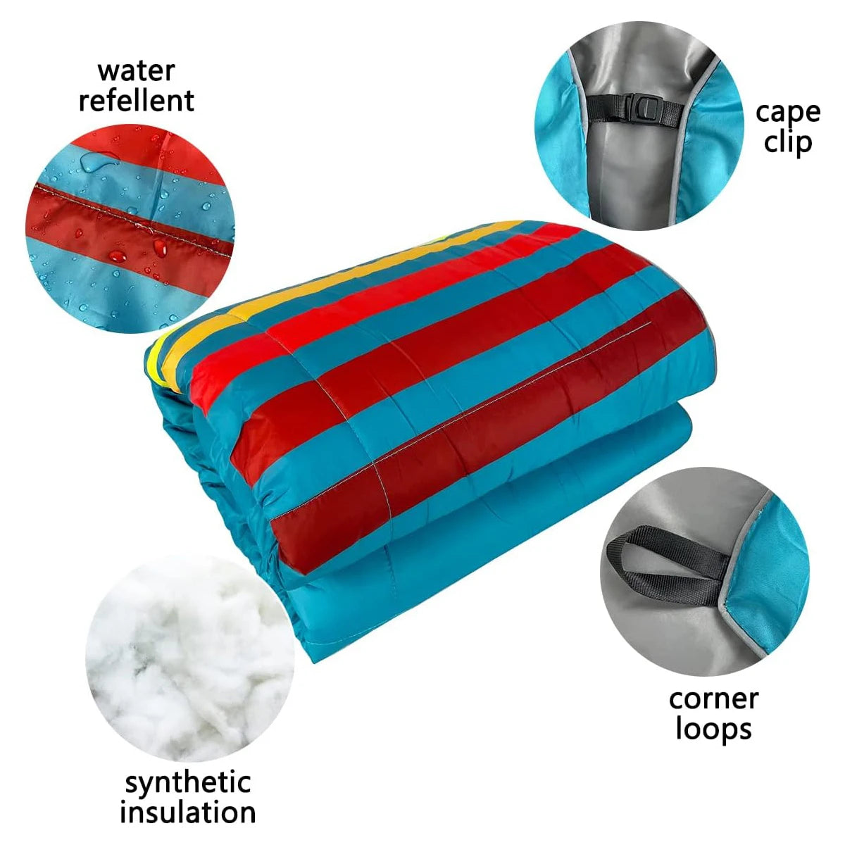 Waterproof Portable Camping Blanket With Storage Bag For Hiking