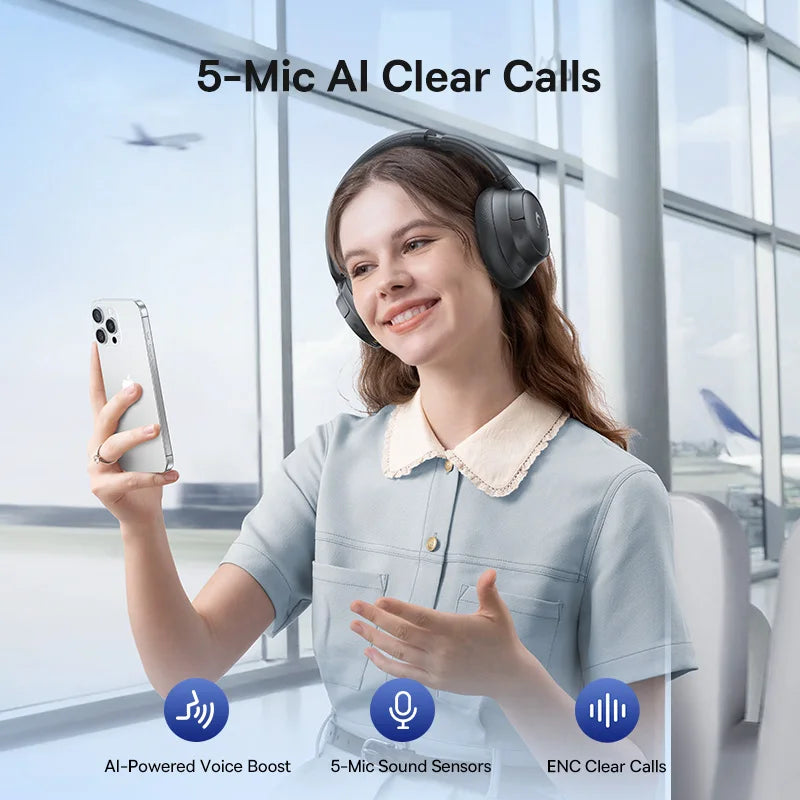 Baseus Wireless Headphones With Adaptive Noise Cancellation