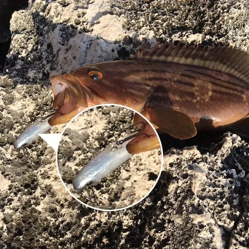 Realistic Soft Fishing Lure Kit With Sharp Hooks