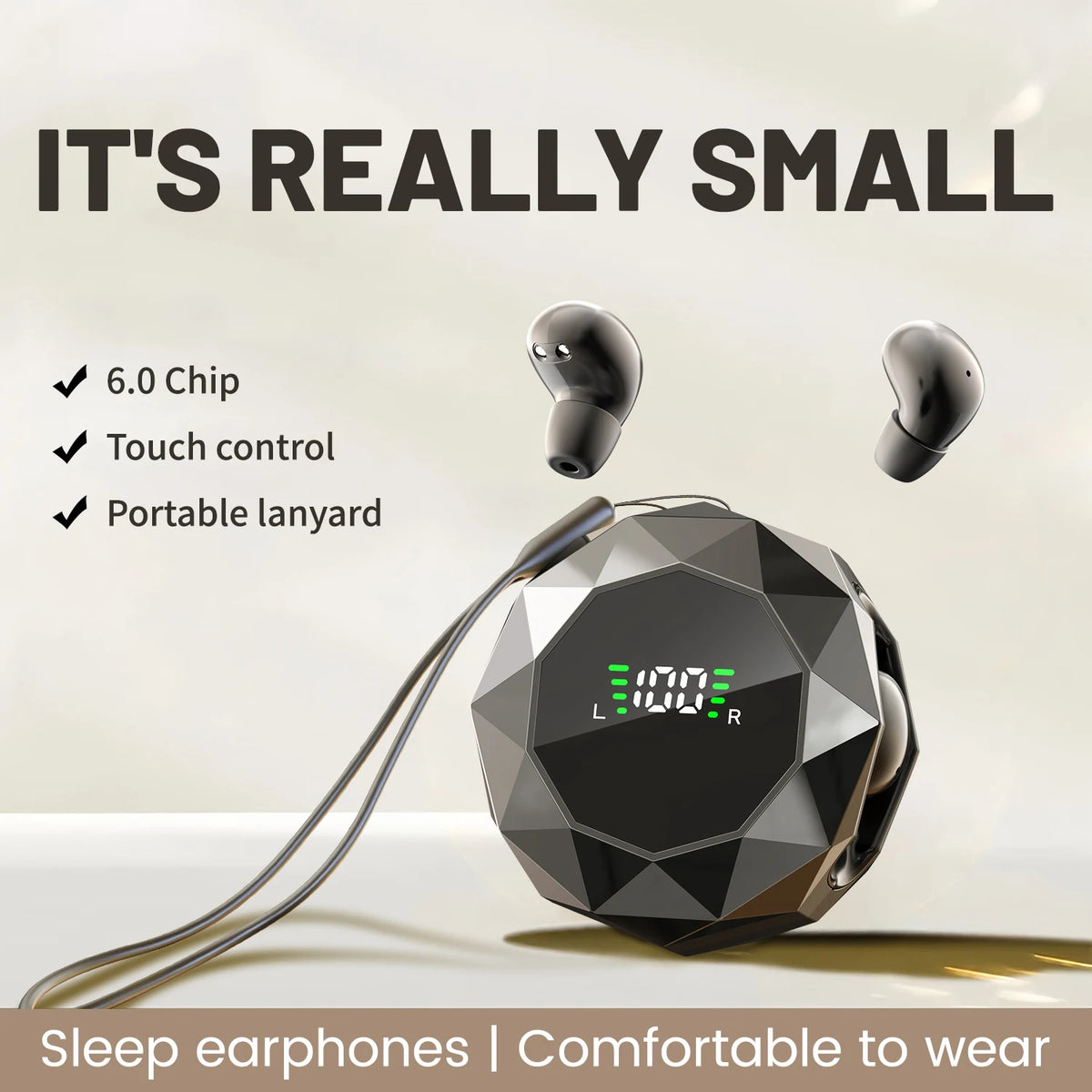 SHUKE Wireless Sleep Earbuds With Noise Cancellation