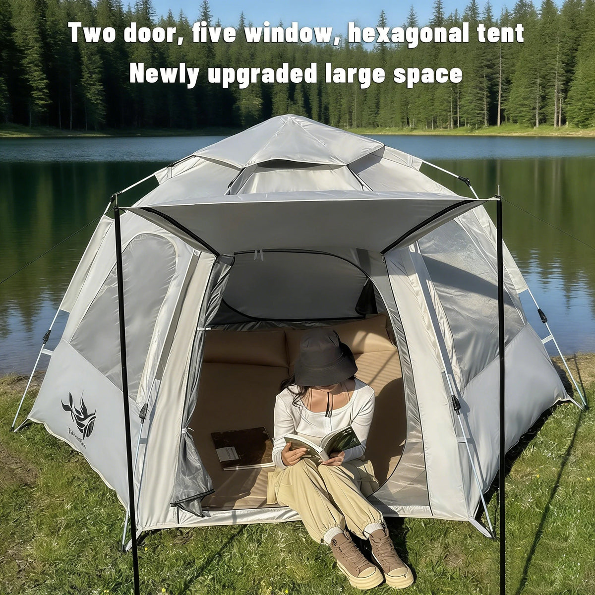 Pakicetus Quick Setup Dome Camping Tent With Dual Doors