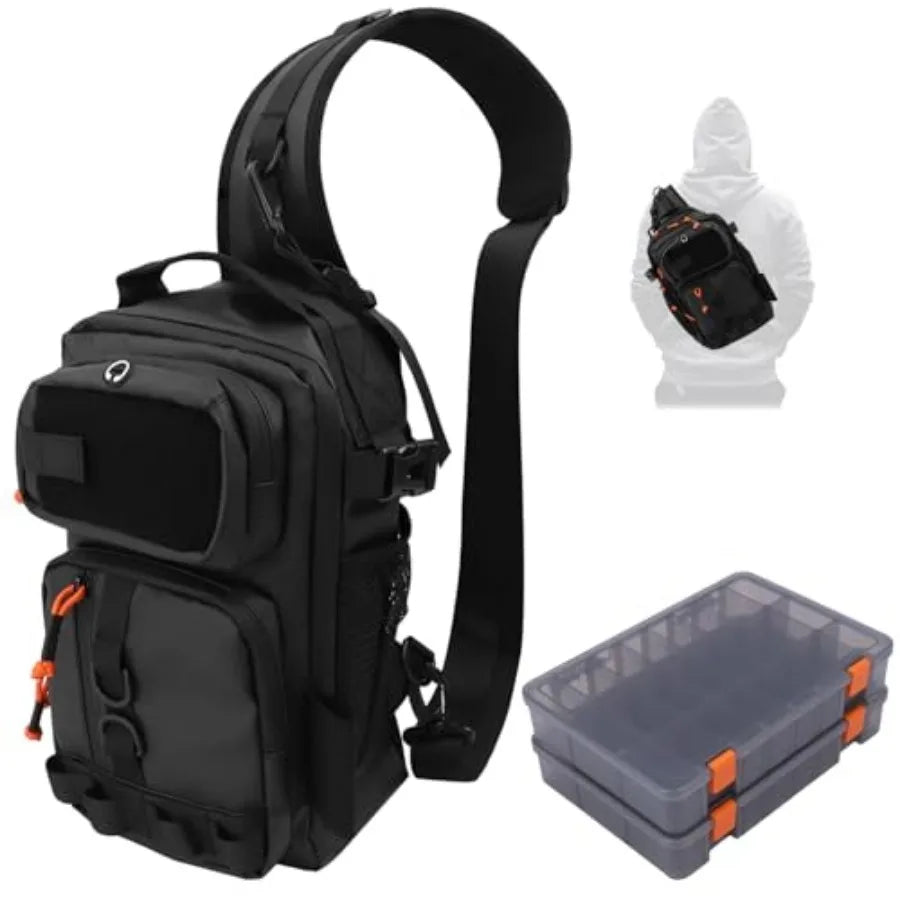 Lightweight Fishing Tackle Backpack With Two Detachable Storage Boxes