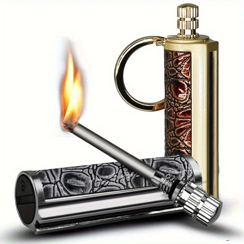 TopFlames Metal Flint Lighter Reusable Portable Camping Fire Starter