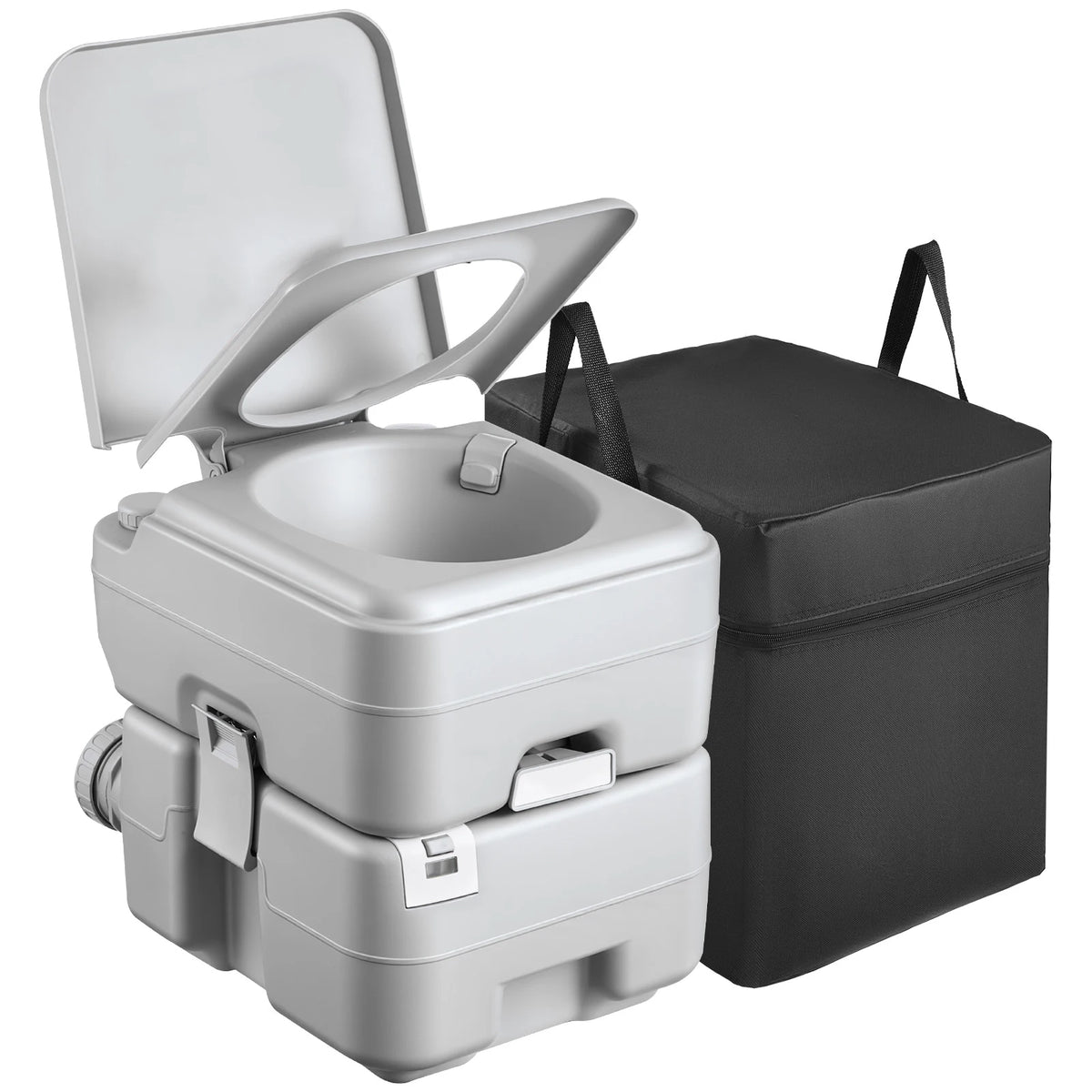 SucceBuy Portable Toilet With Detachable Waste Tank And Level Indicator