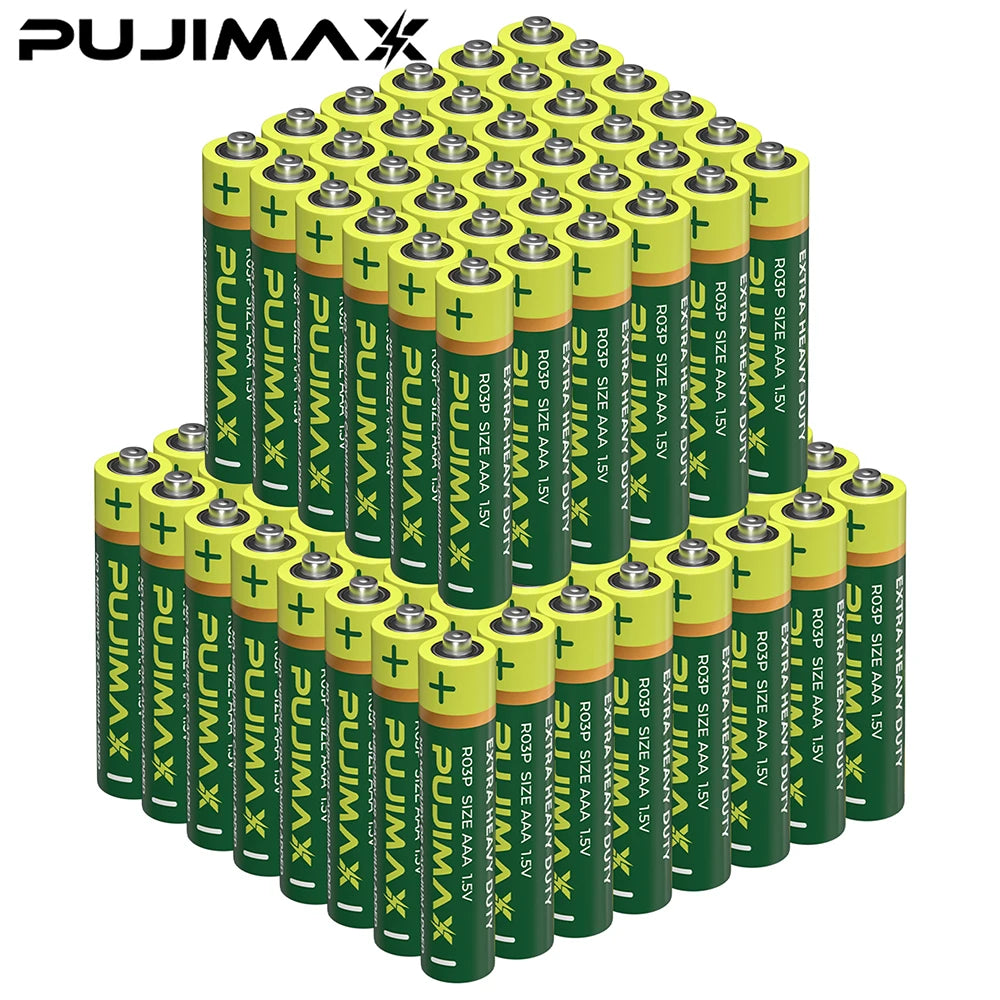 PUJIMAX Carbon Zinc Heavy Duty Batteries for Remote Controls