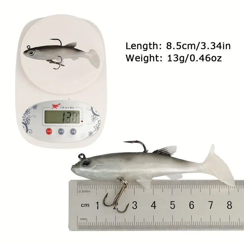 Realistic Soft Fishing Lure Kit With Sharp Hooks