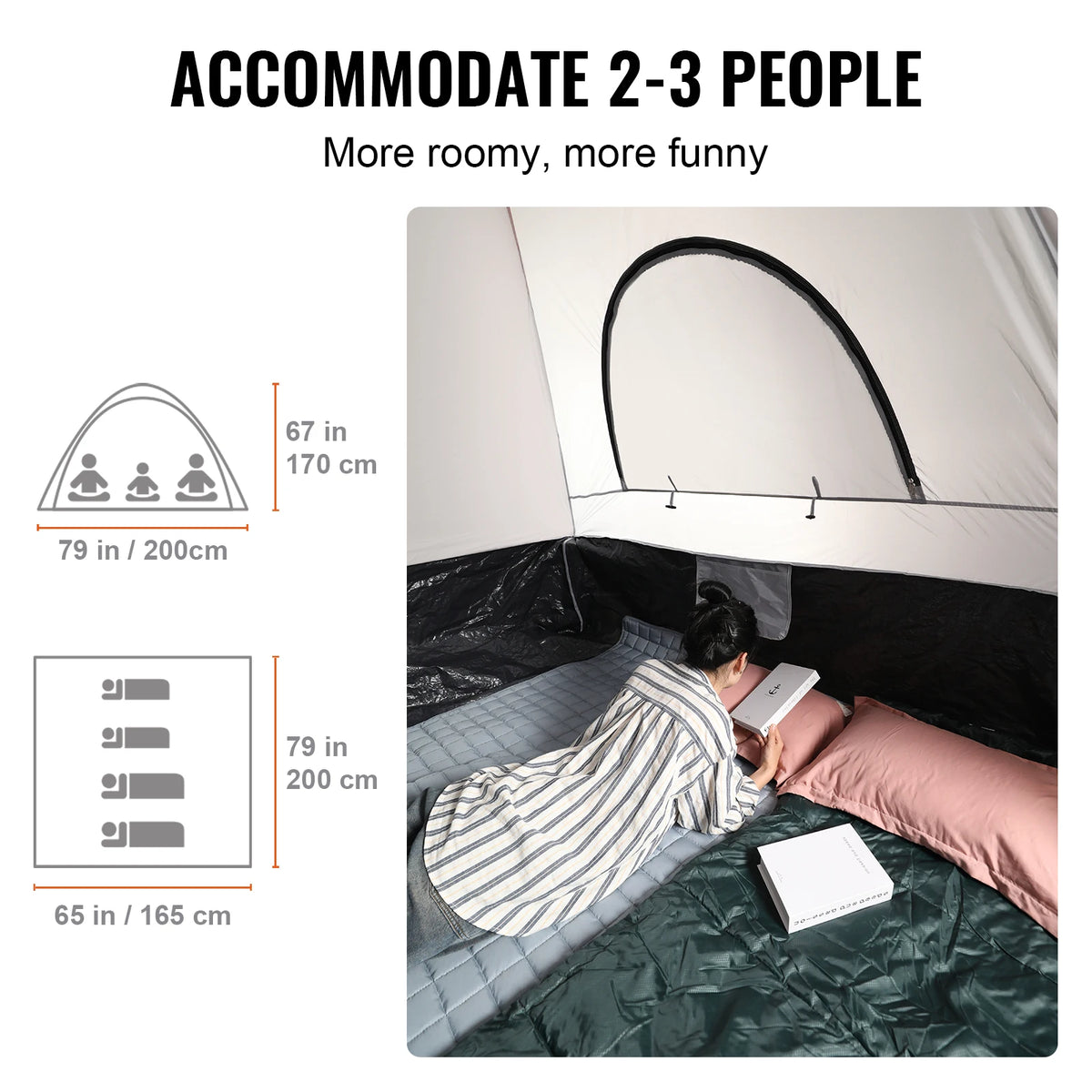 VEVOR Waterproof Double Layer Truck Bed Tent for Camping
