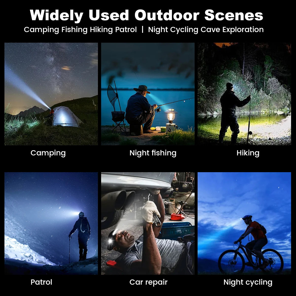 Vastfire COB LED Headlamp USB Rechargeable Sensor Headlight