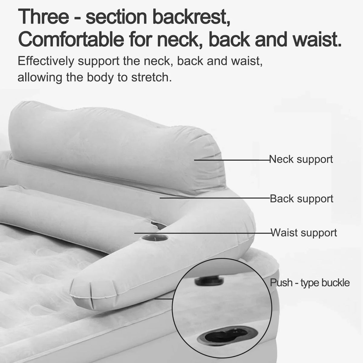 Built In Pump Inflatable Camping Mattress for Indoor Outdoor Comfort