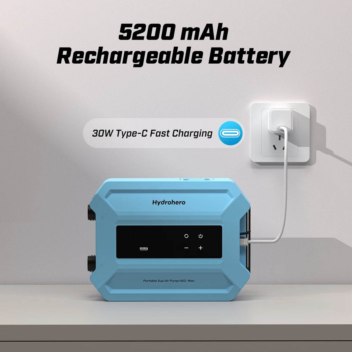 Hydrohero Rechargeable Electric Pump for Paddle Boards and Inflatables