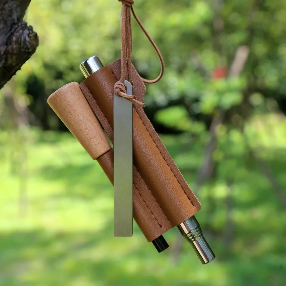 Iron Magnesium Fire Starter Kit for Camping and Hiking
