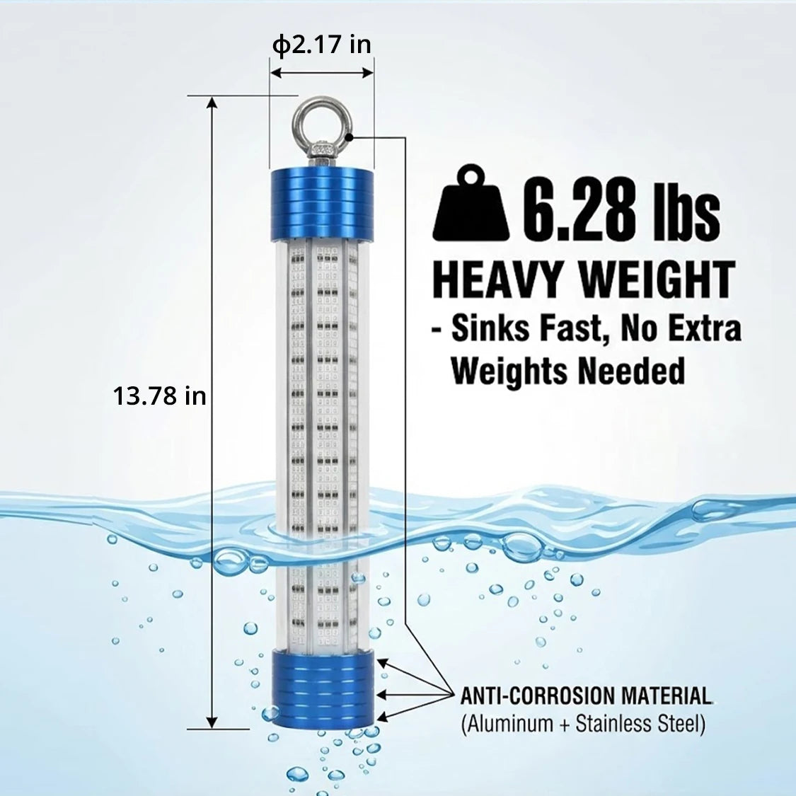 LED Underwater Magnet Fishing Light With Cigarette Lighter