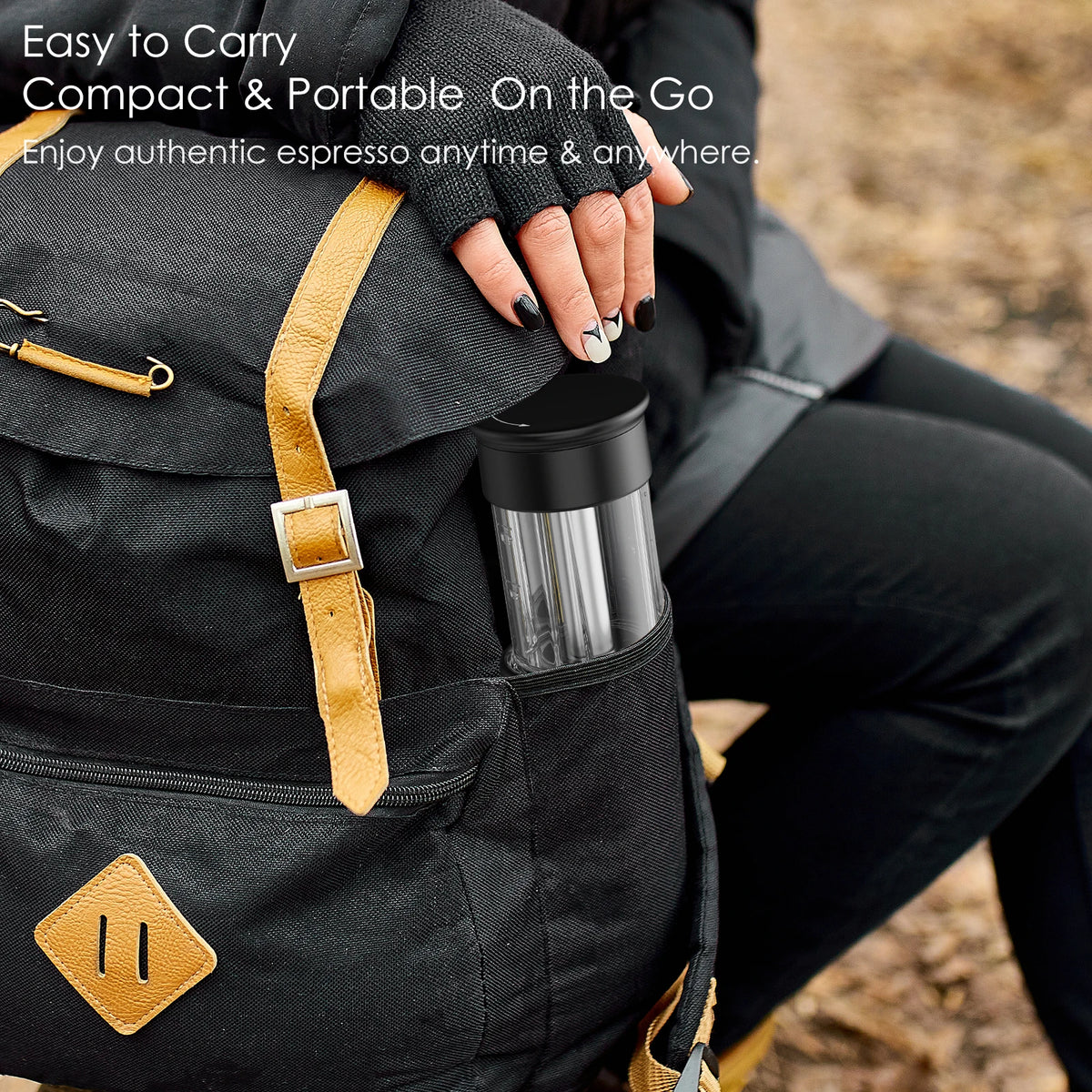 BioloMix Portable Manual Espresso Coffee Maker For Ground And Capsules