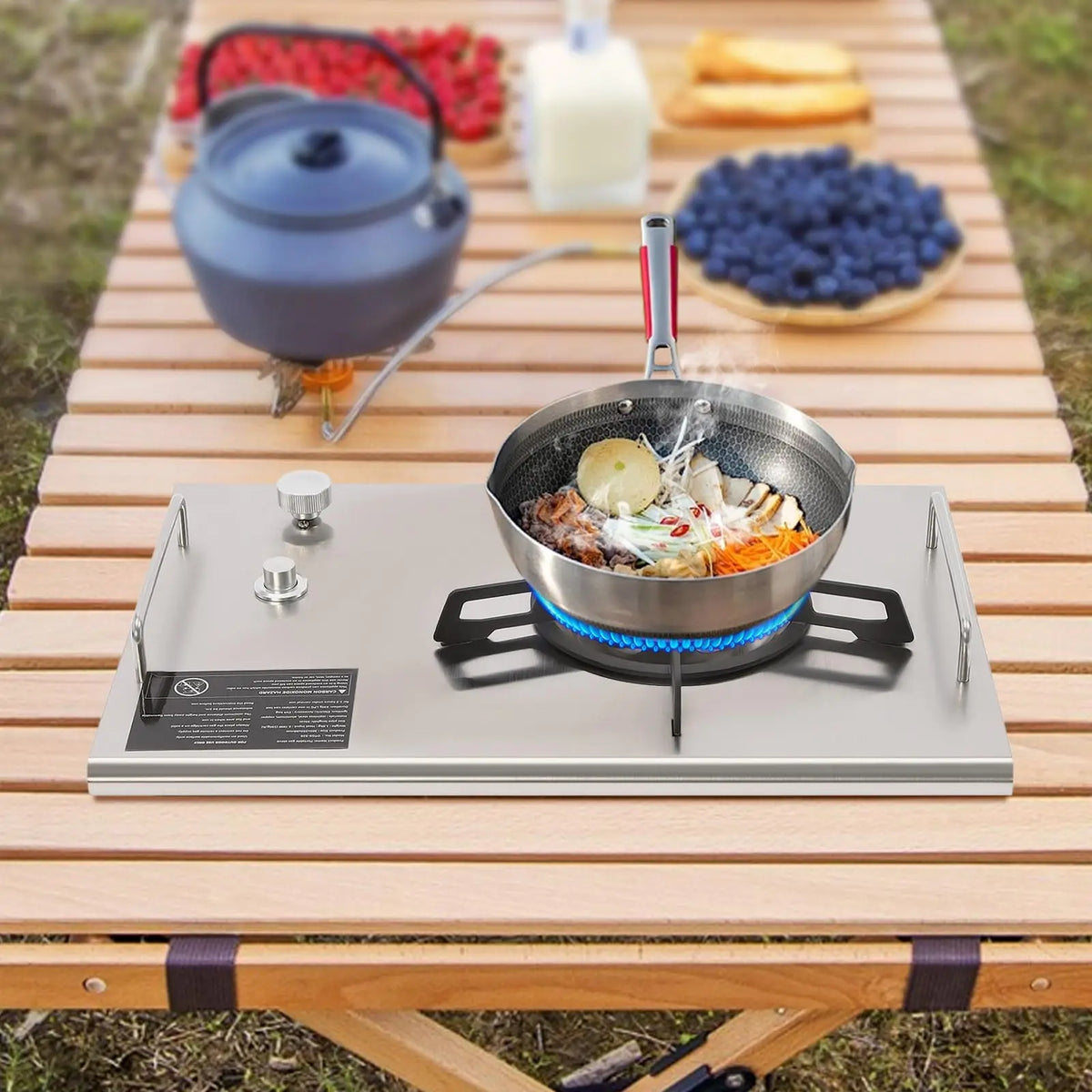 Foldable Portable Gas Camping Stove for Outdoor Cooking