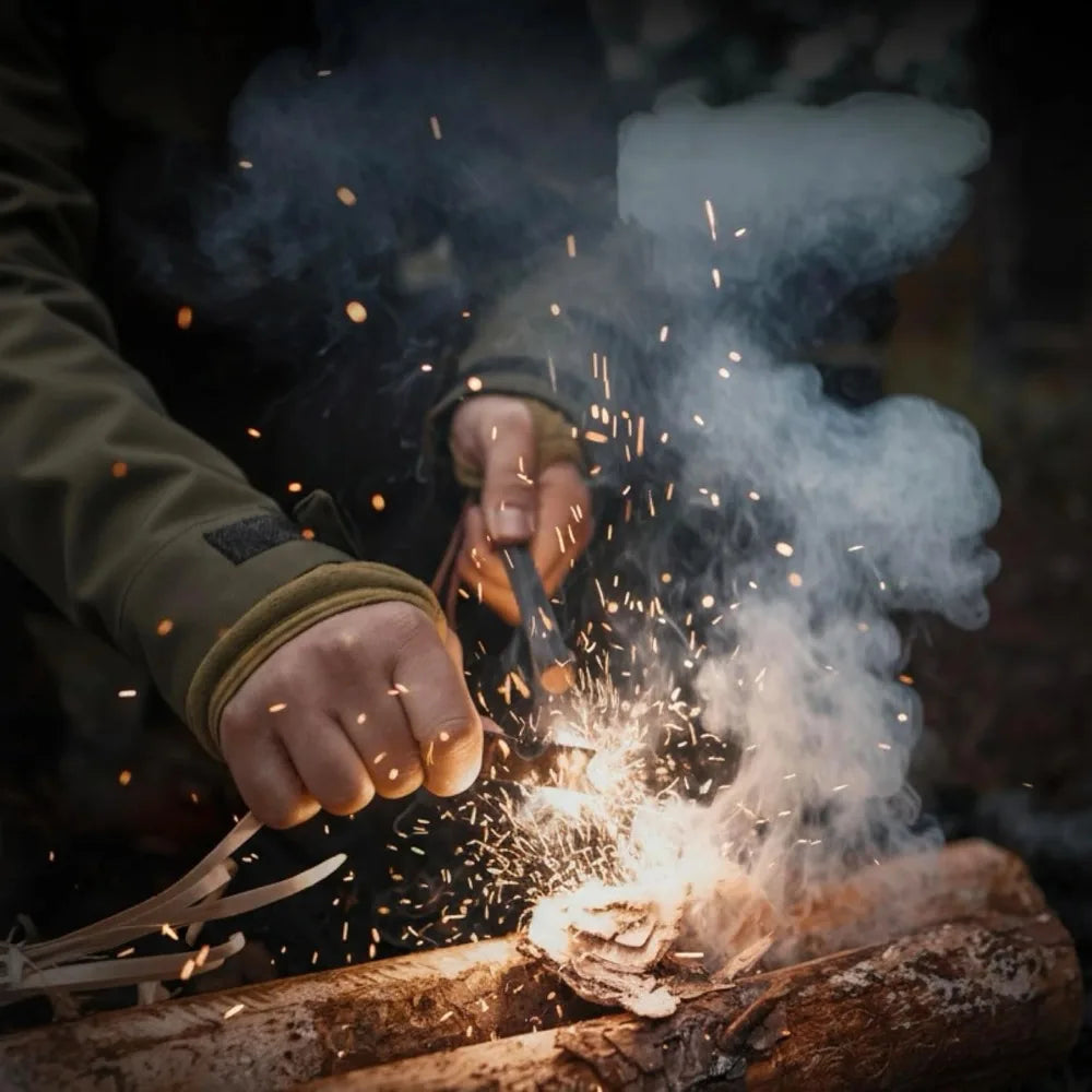 Waterproof Magnesium Fire Starter Kit for Camping and Hiking