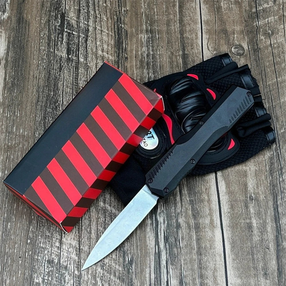 DIY T6 Aluminum Handle D2 Knife Outdoor EDC Camping Tool
