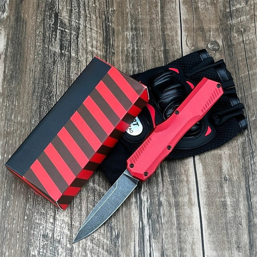 DIY T6 Aluminum Handle D2 Knife Outdoor EDC Camping Tool