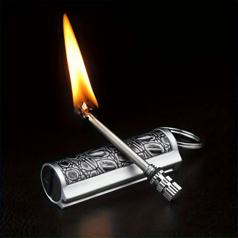 TopFlames Metal Flint Lighter Reusable Portable Camping Fire Starter