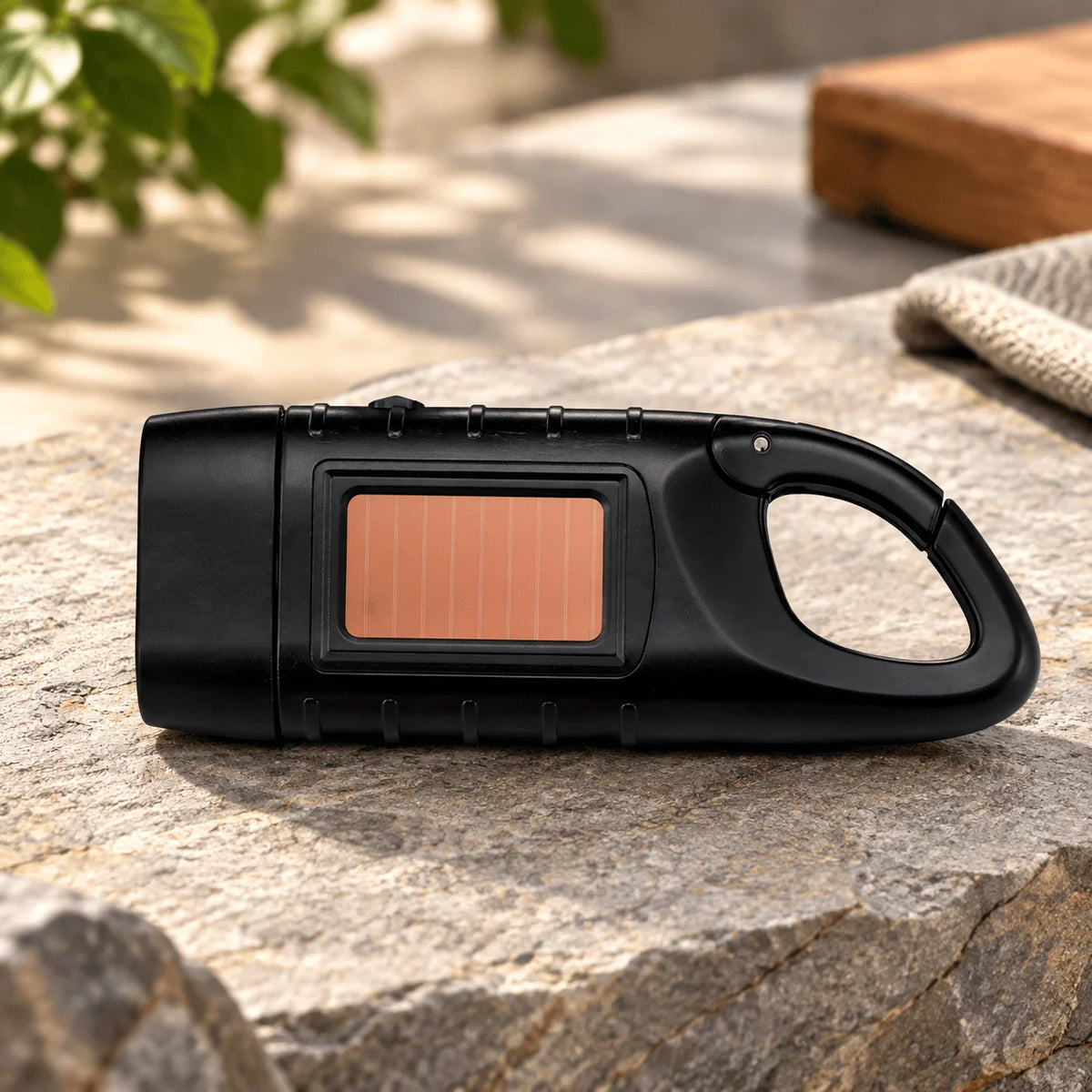STONEGO Solar Powered LED Flashlight With Emergency Charging Light