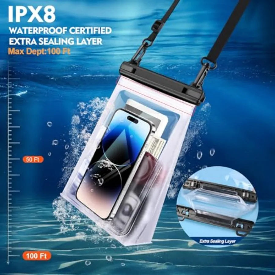 Floating Waterproof Phone Pouch with Secure Closure