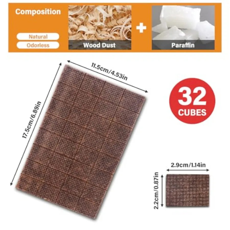 Natural Fire Starters for Campfires, Grills, Fireplaces and Wood Stoves