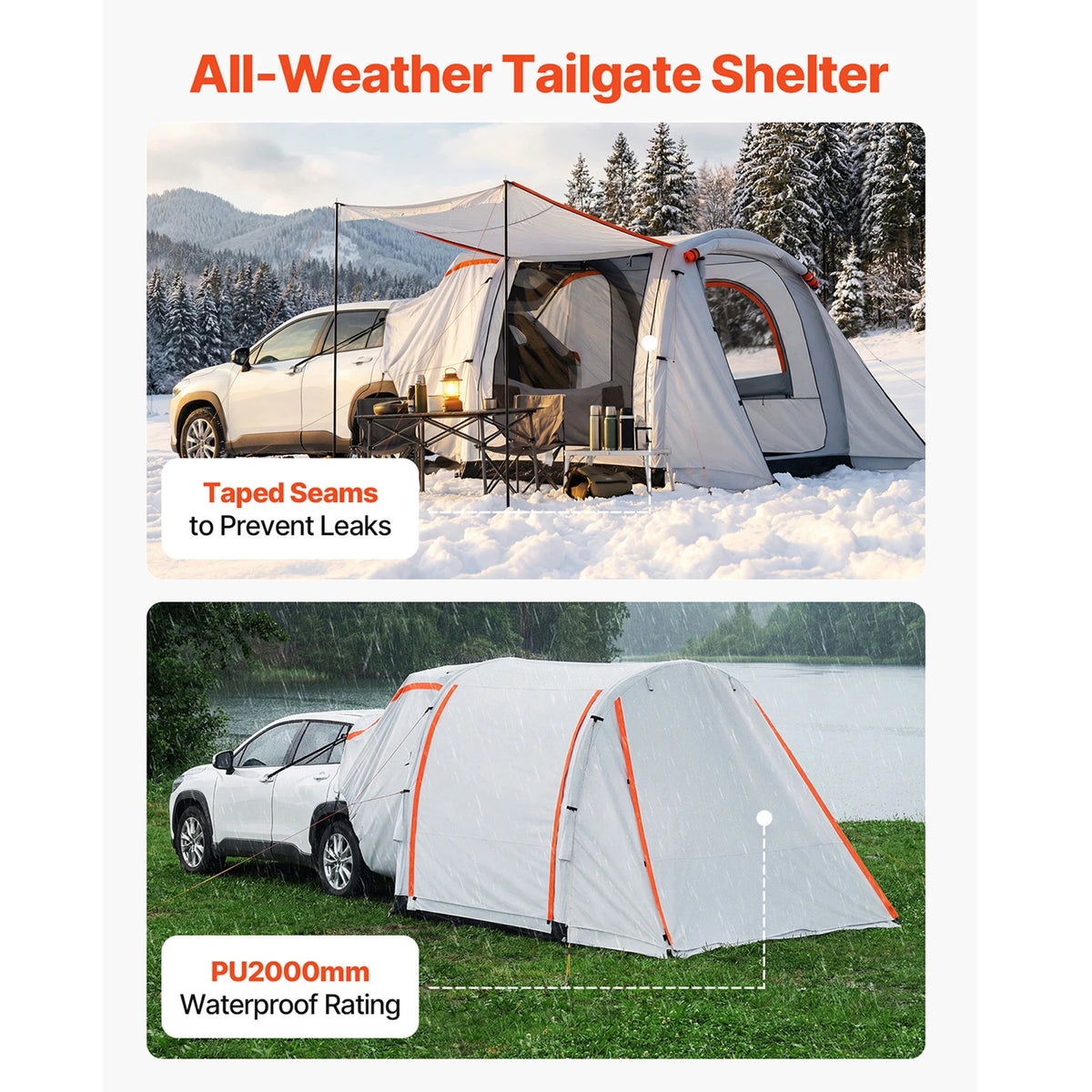 SucceBuy Inflatable SUV Tent With Awning For Camping