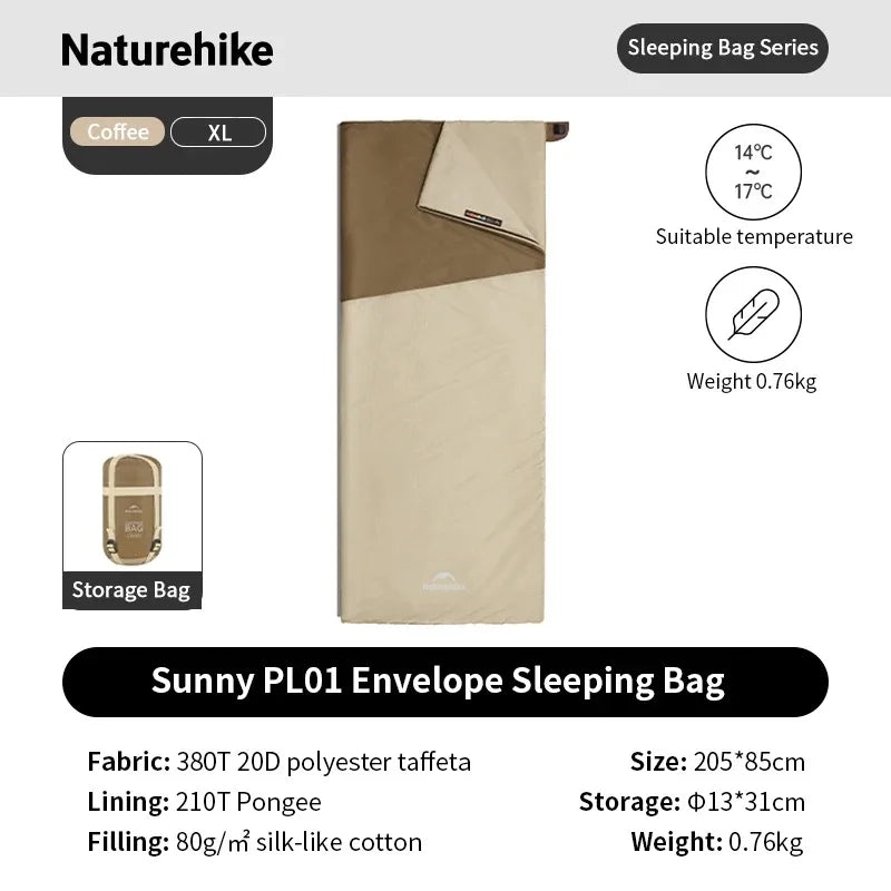 Naturehike Lightweight Envelope Sleeping Bag For Outdoor Camping
