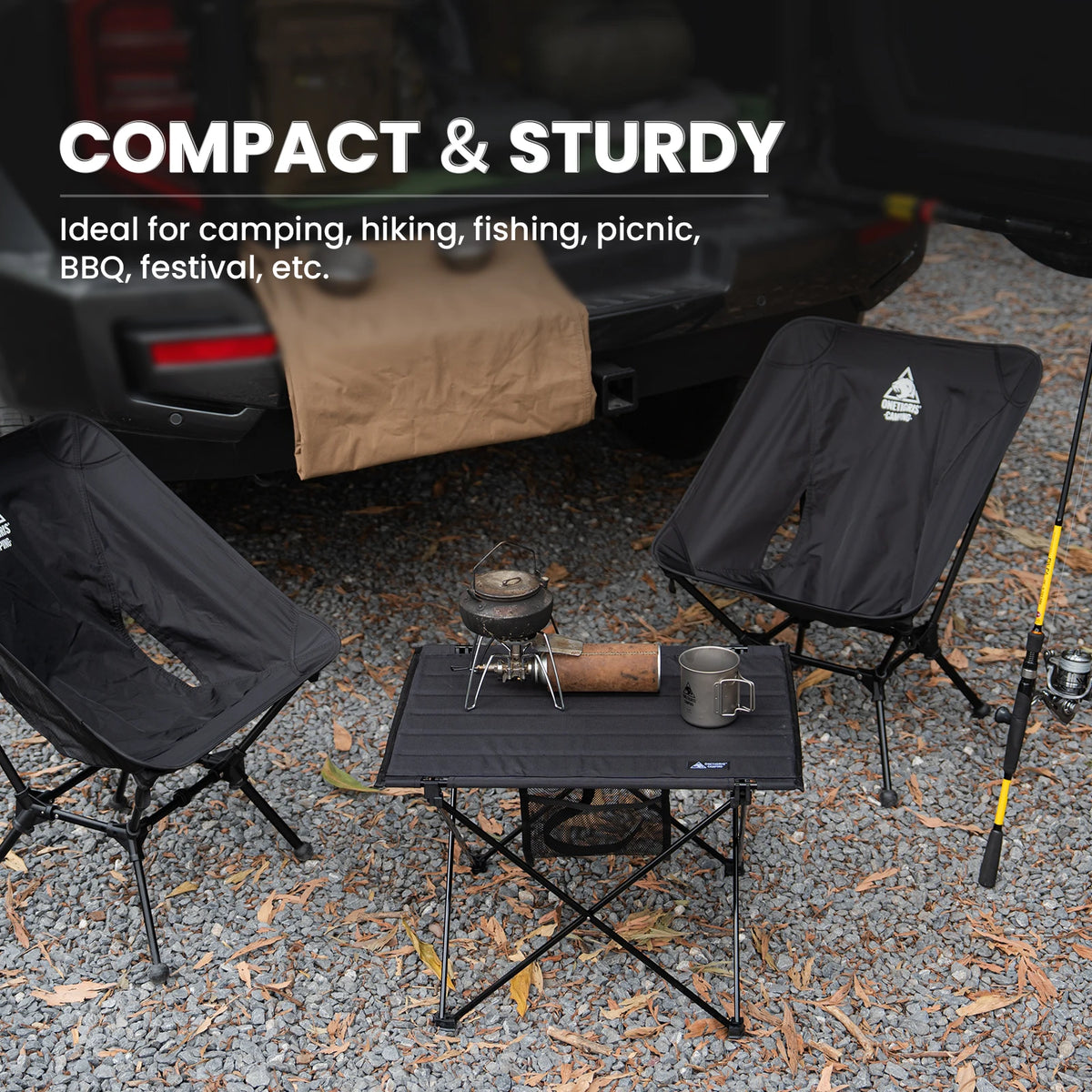OneTigris Foldable Camping Table With Storage For Outdoor Adventures