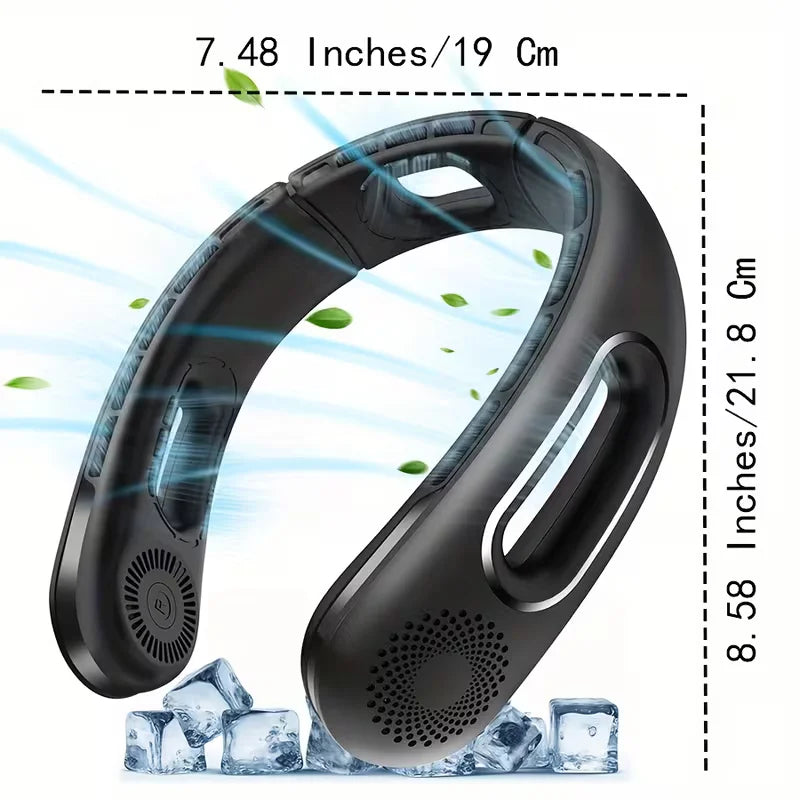Portable Rechargeable Hands Free Bladeless Neck Fan