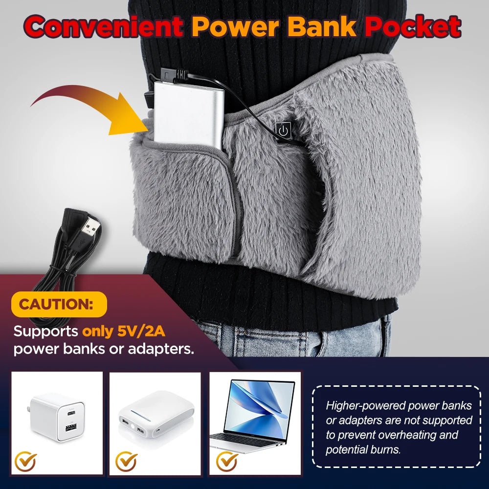 Hailicare Graphene USB Rechargeable Heated Abdominal Belt